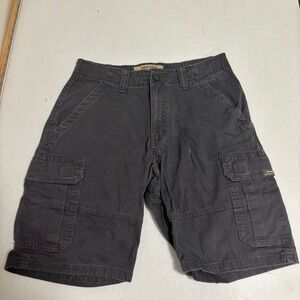 Wrangler Authentics Mens Charcoal Grey Cargo Shorts Size 30 ZM6ACOD Stretch